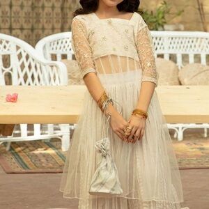 Elegant White Embroidered Dress